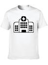 A Large Hospital Building Modern Fit Casual T-Shirt – Clean And Versatile Design