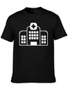 A Large Hospital Building Modern Fit Casual T-Shirt – Clean And Versatile Design