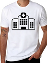 A Large Hospital Building Modern Fit Casual T-Shirt – Clean And Versatile Design