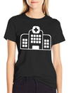 A Large Hospital Building Modern Fit Casual T-Shirt – Clean And Versatile Design