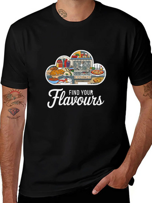 A Logo With The Text Flavours In A Modern T Shirt Breathable Soft Cotton T-Shirt – Timeless Casual Look