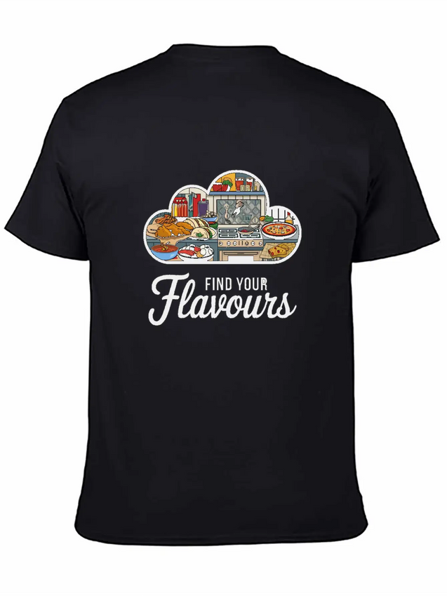 A Logo With The Text Flavours In A Modern T Shirt Breathable Soft Cotton T-Shirt – Timeless Casual Look