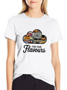 A Logo With The Text Flavours In A Modern T Shirt Breathable Soft Cotton T-Shirt – Timeless Casual Look