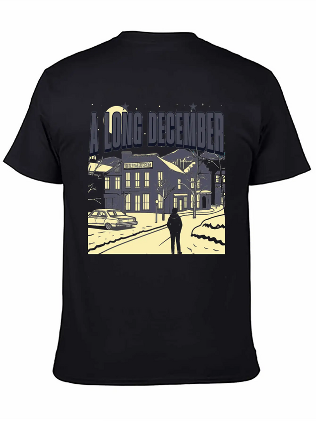 A Long December Lyrics Tribute - 90s Music Nostalg Comfortable Minimalist Graphic Tee – Summer Style Essential