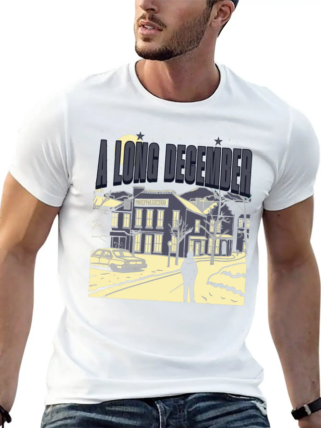 A Long December Lyrics Tribute - 90s Music Nostalg Comfortable Minimalist Graphic Tee – Summer Style Essential