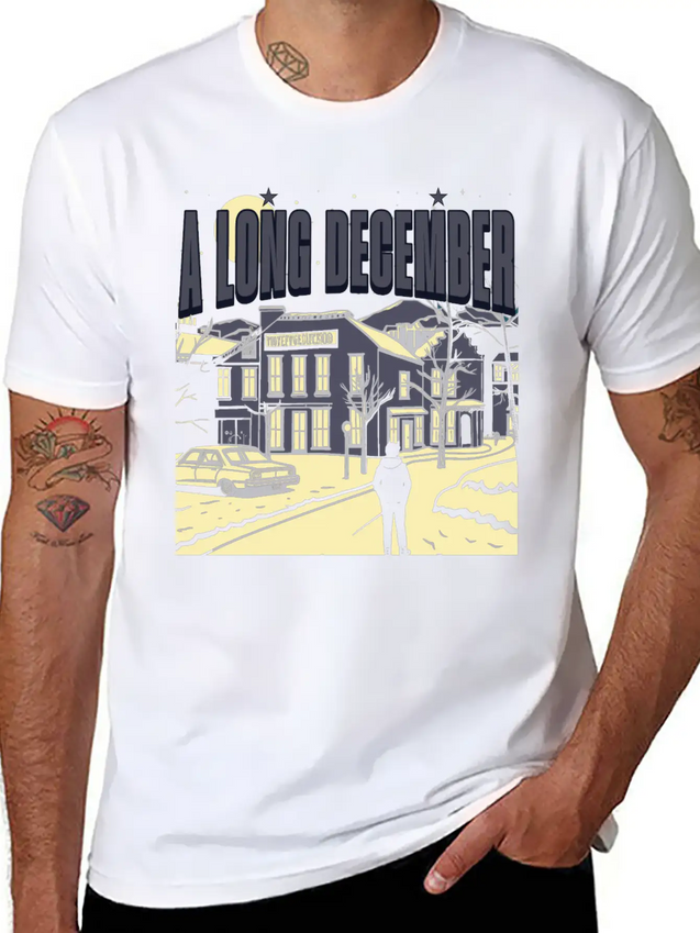 A Long December Lyrics Tribute - 90s Music Nostalg Comfortable Minimalist Graphic Tee – Summer Style Essential