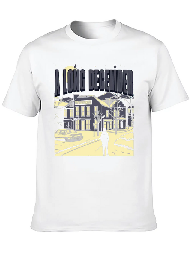 A Long December Lyrics Tribute - 90s Music Nostalg Comfortable Minimalist Graphic Tee – Summer Style Essential