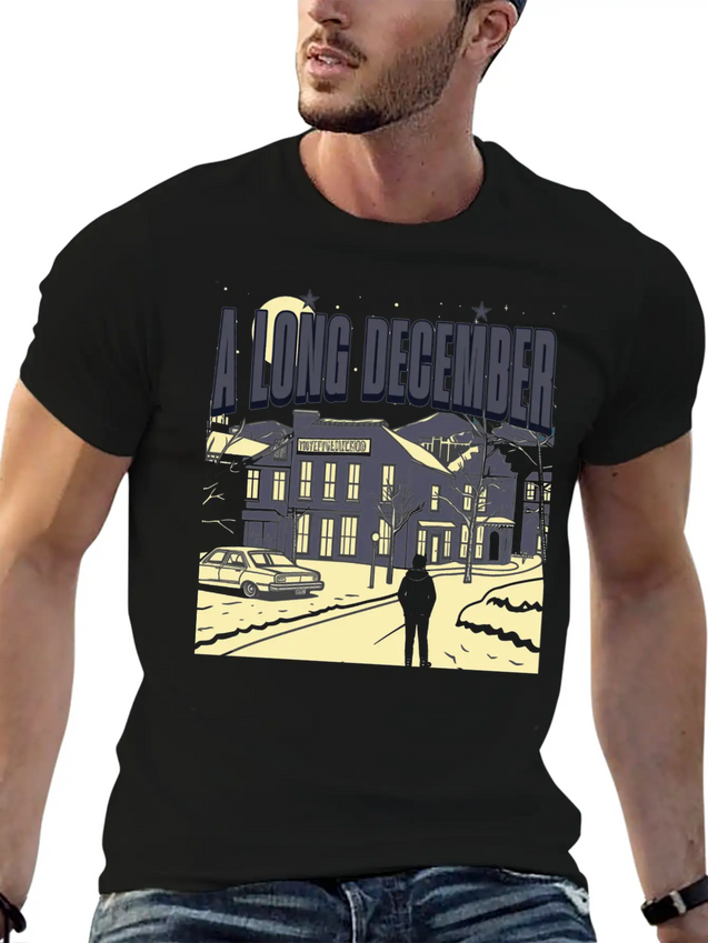 A Long December Lyrics Tribute - 90s Music Nostalg Comfortable Minimalist Graphic Tee – Summer Style Essential