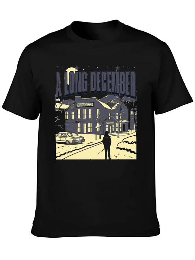 A Long December Lyrics Tribute - 90s Music Nostalg Comfortable Minimalist Graphic Tee – Summer Style Essential
