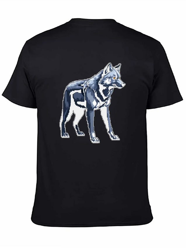 A Pixel Art Of A Wolf Simple Everyday Graphic Tee – Lightweight Summer Wear