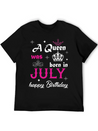 A Queen Was Born In July Simple Everyday Graphic Tee – Lightweight Summer Wear