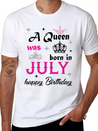 A Queen Was Born In July Simple Everyday Graphic Tee – Lightweight Summer Wear