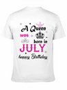 A Queen Was Born In July Simple Everyday Graphic Tee – Lightweight Summer Wear