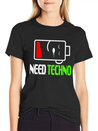 A Techno Tee For Music Lovers Saying "Need Techno Comfortable Minimalist Graphic Tee – Summer Style Essential