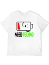 A Techno Tee For Music Lovers Saying "Need Techno Comfortable Minimalist Graphic Tee – Summer Style Essential