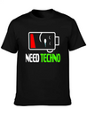 A Techno Tee For Music Lovers Saying "Need Techno Comfortable Minimalist Graphic Tee – Summer Style Essential