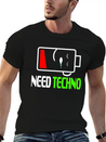 A Techno Tee For Music Lovers Saying "Need Techno Comfortable Minimalist Graphic Tee – Summer Style Essential