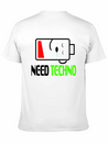 A Techno Tee For Music Lovers Saying "Need Techno Comfortable Minimalist Graphic Tee – Summer Style Essential