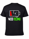A Techno Tee For Music Lovers Saying "Need Techno Comfortable Minimalist Graphic Tee – Summer Style Essential