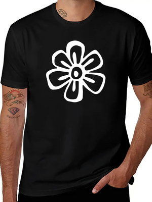 A White Flower To Dress Your Desires- Kook Art Comfortable Minimalist Graphic Tee – Summer Style Essential