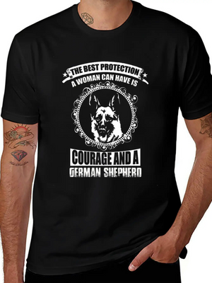 A Woman Can Have Is Courage And A German Shepherd Unisex Casual T-Shirt – Clean Design For Daily Comfort