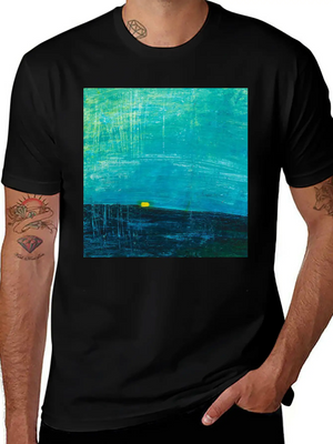 Abstract Art Comfortable Minimalist Graphic Tee – Summer Style Essential