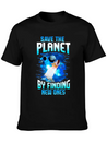 Astronaut Planets Space Earth Day Save The Planet Casual Graphic T-Shirt – Simple And Comfortable Daily Wear