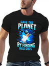 Astronaut Planets Space Earth Day Save The Planet Casual Graphic T-Shirt – Simple And Comfortable Daily Wear