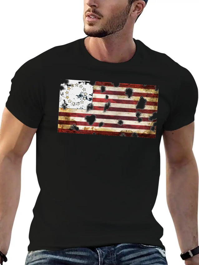 Betsy Ross Flag Casual Graphic T-Shirt – Simple And Comfortable Daily Wear