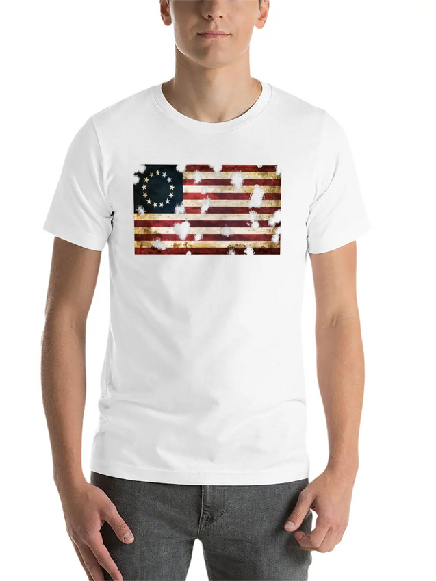 Betsy Ross Flag Casual Graphic T-Shirt – Simple And Comfortable Daily Wear