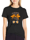 #CryptoMom Messy Bun BTC Crypto Mom Womens Bitcoin Casual Graphic T-Shirt – Simple And Comfortable Daily Wear