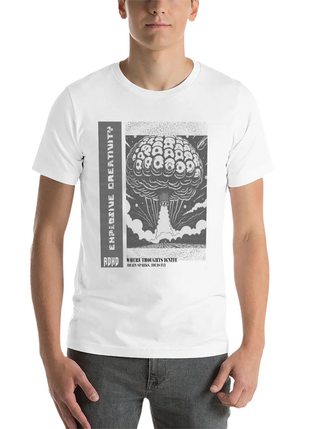 "Explosive Creativity - ADHD, Brain Sparks, Ideas Comfortable Minimalist Graphic Tee – Summer Style Essential