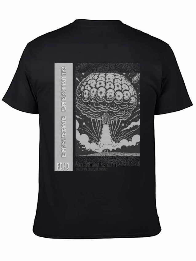 "Explosive Creativity - ADHD, Brain Sparks, Ideas Comfortable Minimalist Graphic Tee – Summer Style Essential