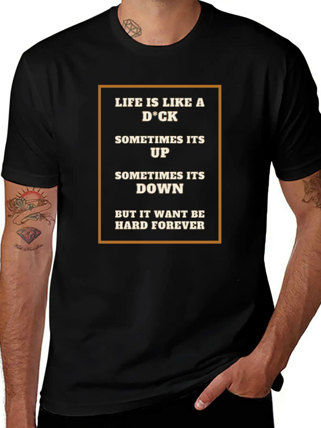 Funny Sarcastic Life Quotes Casual Graphic T-Shirt – Simple And Comfortable Daily Wear