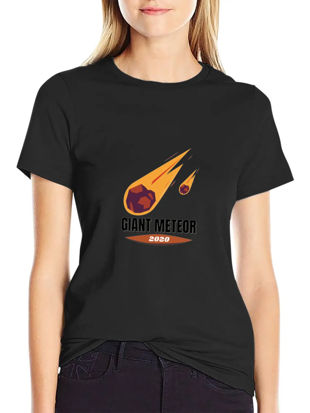 Giant Meteor 2020 Casual Graphic T-Shirt – Simple And Comfortable Daily Wear