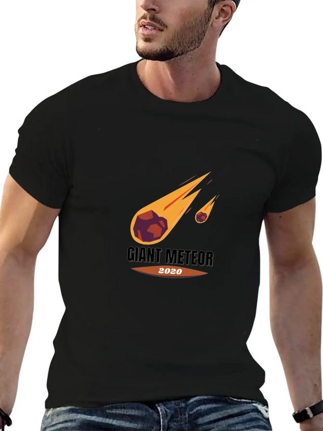 Giant Meteor 2020 Casual Graphic T-Shirt – Simple And Comfortable Daily Wear