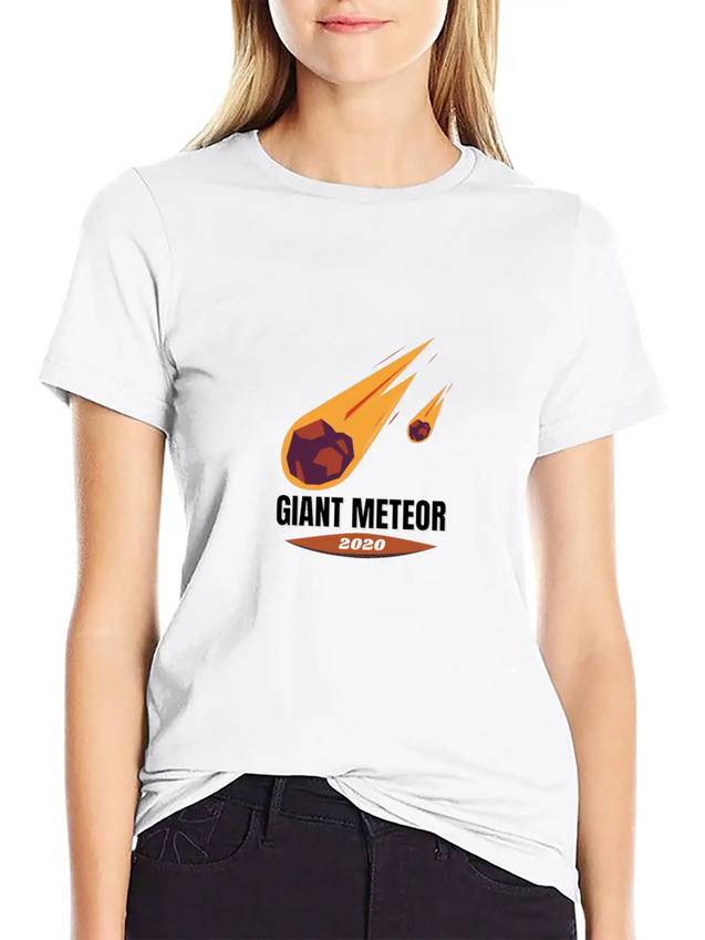 Giant Meteor 2020 Casual Graphic T-Shirt – Simple And Comfortable Daily Wear