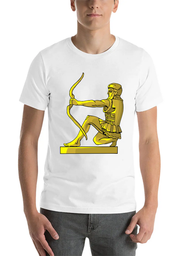 Golden Statue 4 Casual Graphic T-Shirt – Simple And Comfortable Daily Wear