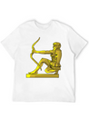 Golden Statue 4 Casual Graphic T-Shirt – Simple And Comfortable Daily Wear