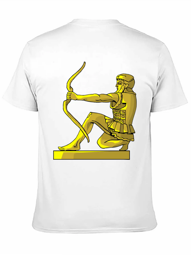 Golden Statue 4 Casual Graphic T-Shirt – Simple And Comfortable Daily Wear