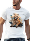 Graffiti Style Mountain Lion | Mountain Lion Lover Casual Graphic T-Shirt – Simple And Comfortable Daily Wear