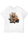 Graffiti Style Mountain Lion | Mountain Lion Lover Casual Graphic T-Shirt – Simple And Comfortable Daily Wear