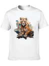 Graffiti Style Mountain Lion | Mountain Lion Lover Casual Graphic T-Shirt – Simple And Comfortable Daily Wear