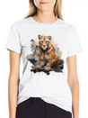 Graffiti Style Mountain Lion | Mountain Lion Lover Casual Graphic T-Shirt – Simple And Comfortable Daily Wear