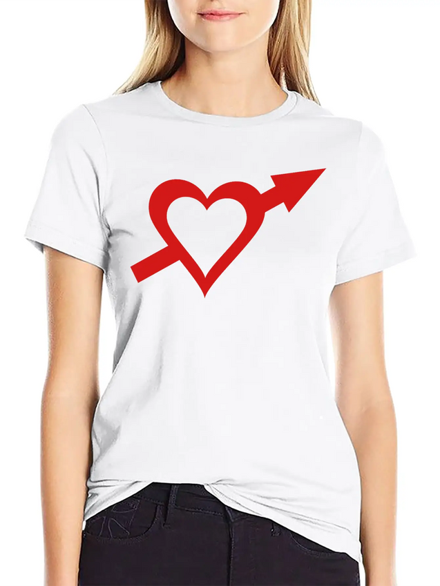 Heart And Arrow Casual Graphic T-Shirt – Simple And Comfortable Daily Wear