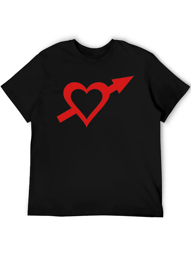 Heart And Arrow Casual Graphic T-Shirt – Simple And Comfortable Daily Wear