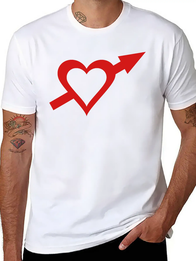 Heart And Arrow Casual Graphic T-Shirt – Simple And Comfortable Daily Wear