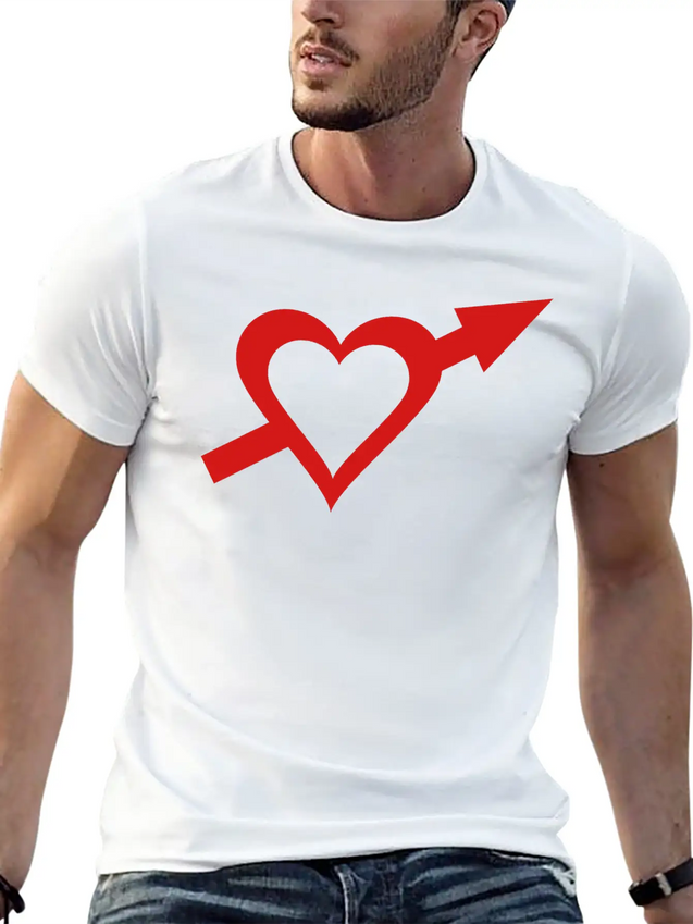 Heart And Arrow Casual Graphic T-Shirt – Simple And Comfortable Daily Wear