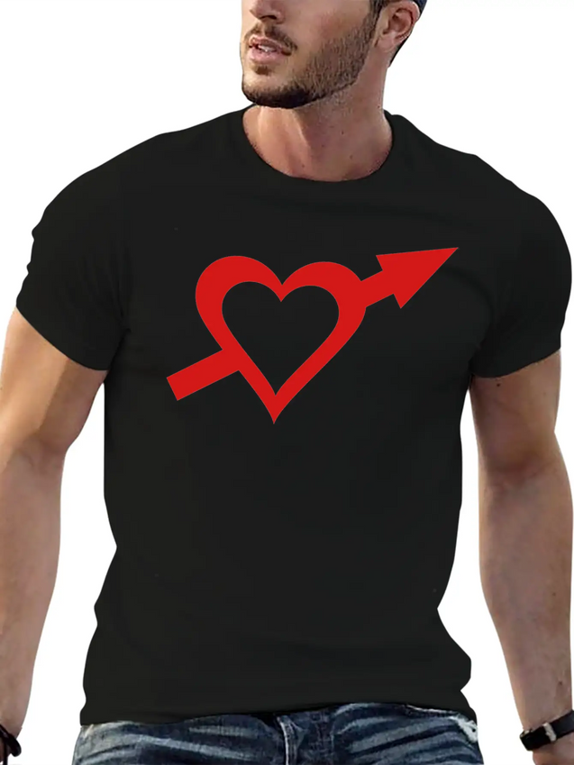 Heart And Arrow Casual Graphic T-Shirt – Simple And Comfortable Daily Wear