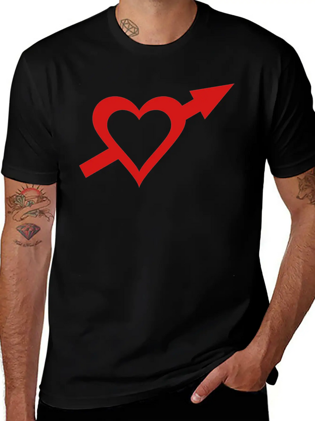 Heart And Arrow Casual Graphic T-Shirt – Simple And Comfortable Daily Wear